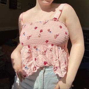 Light Pink Floral tank top